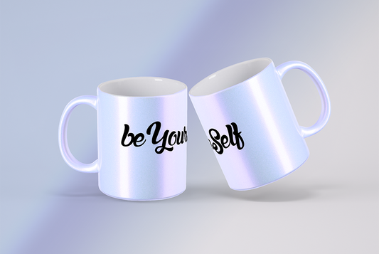 beYourSelf Slogan Tasse PearlPurple